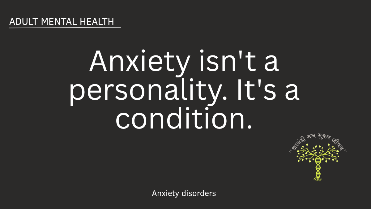 "Three questions that distinguish ordinary anxiety from an anxiety disorder: how long it lasts, how distressing it is, and how much of life has been given up to avoid it"